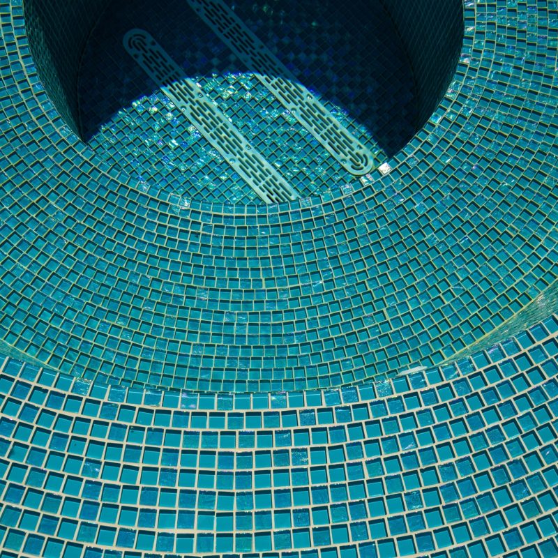 various glass tile finishes for your pool and spa - visit our showroom in Jupiter, FL